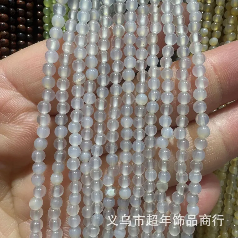 2mm3mm4mm مهره‌های گرد کوچک سنگ طبیعی، لوازم جانبی زیورآلات، آمیتیست، آونتورین سبز، تورمالین، مهره‌های DIY عمده