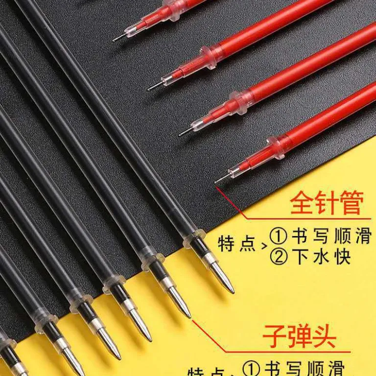 خودکار ساچمه‌ای عمده کارخانه، نوک سوزنی کامل، سر گلوله‌ای 0.5mm، مغزی خودکار جایگزین، لوازم‌تحریر دانش‌آموزی