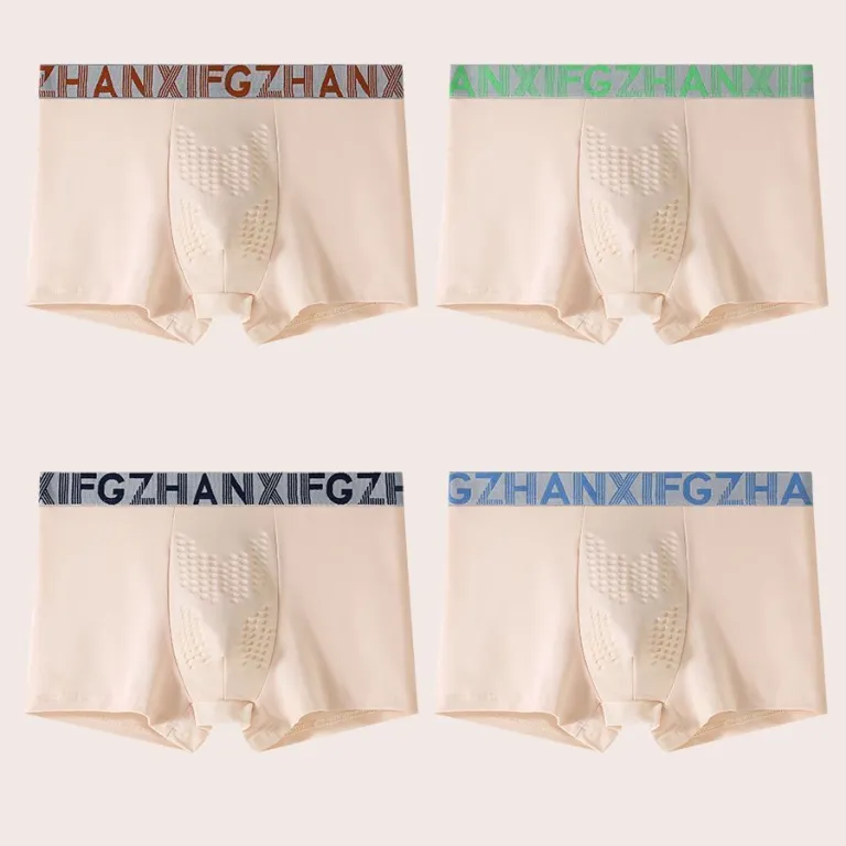 شلوارک مردانه چهارخانه نخی مراقبت از سلامت با عصاره قارچ کرم ابریشم، تنفس‌پذیر و مناسب ورزش، مخصوص عمده‌فروشی