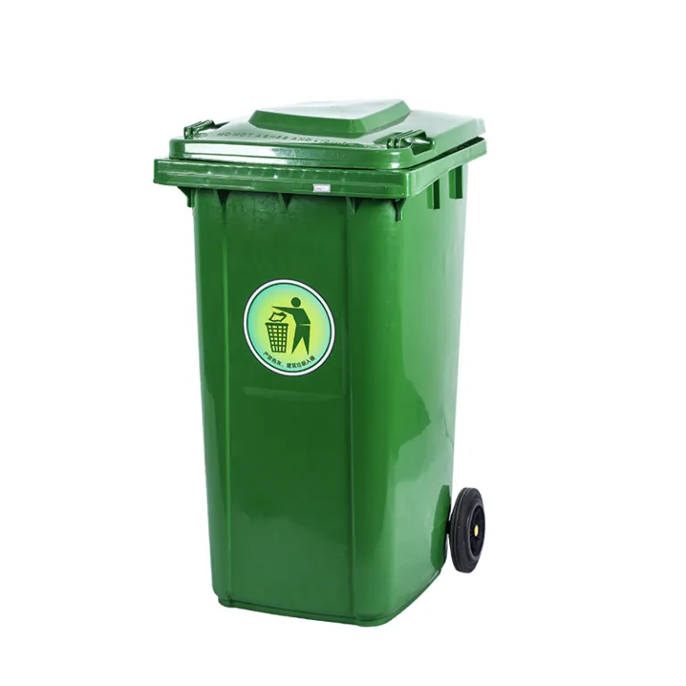 360L سطل زباله تفکیک زباله پارک و خیابان 240L لیتری بزرگ بهداشتی درب‌دار برای فضای باز عمده