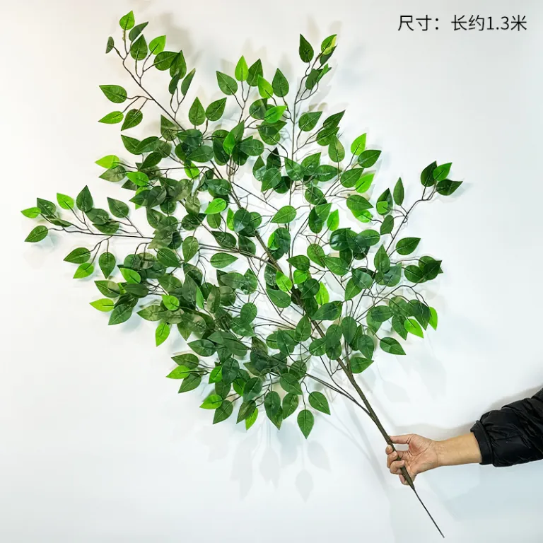 برگ درخت انجیر و افرای قرمز مصنوعی، شاخه‌های بزرگ پلاستیکی برای درخت مصنوعی داخلی و محوطه‌سازی