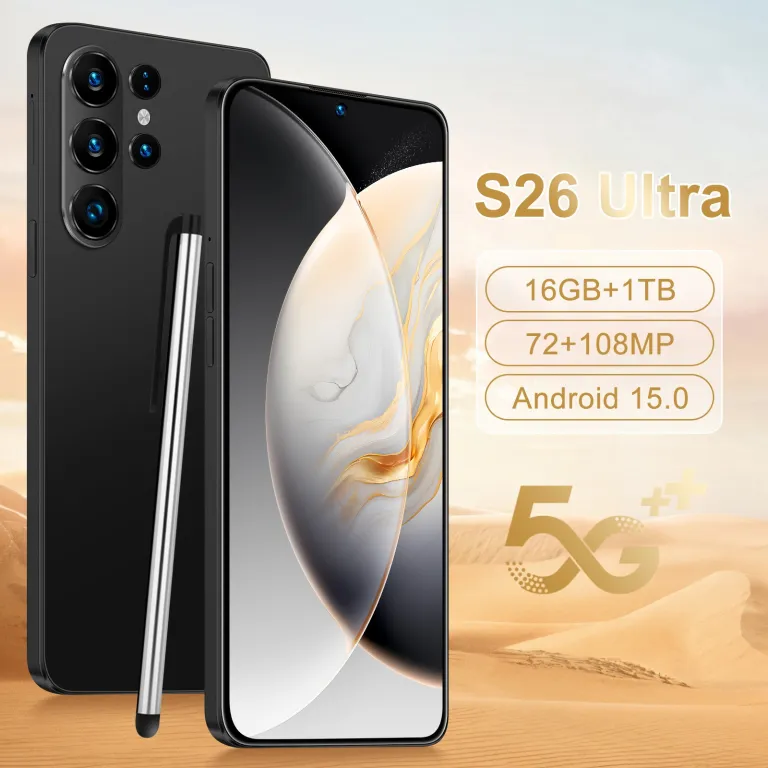 گوشی موبایل S26 Ultra اندروید 16+1T4G اندروید 15 گوشی هوشمند 7.3 اینچ