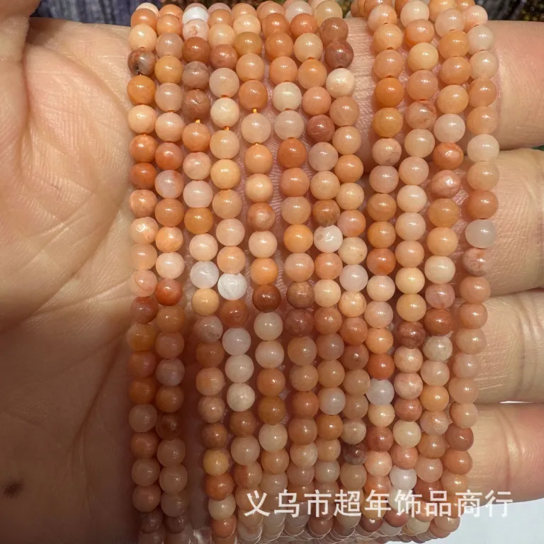 2mm3mm4mm مهره‌های گرد کوچک سنگ طبیعی، لوازم جانبی زیورآلات، آمیتیست، آونتورین سبز، تورمالین، مهره‌های DIY عمده