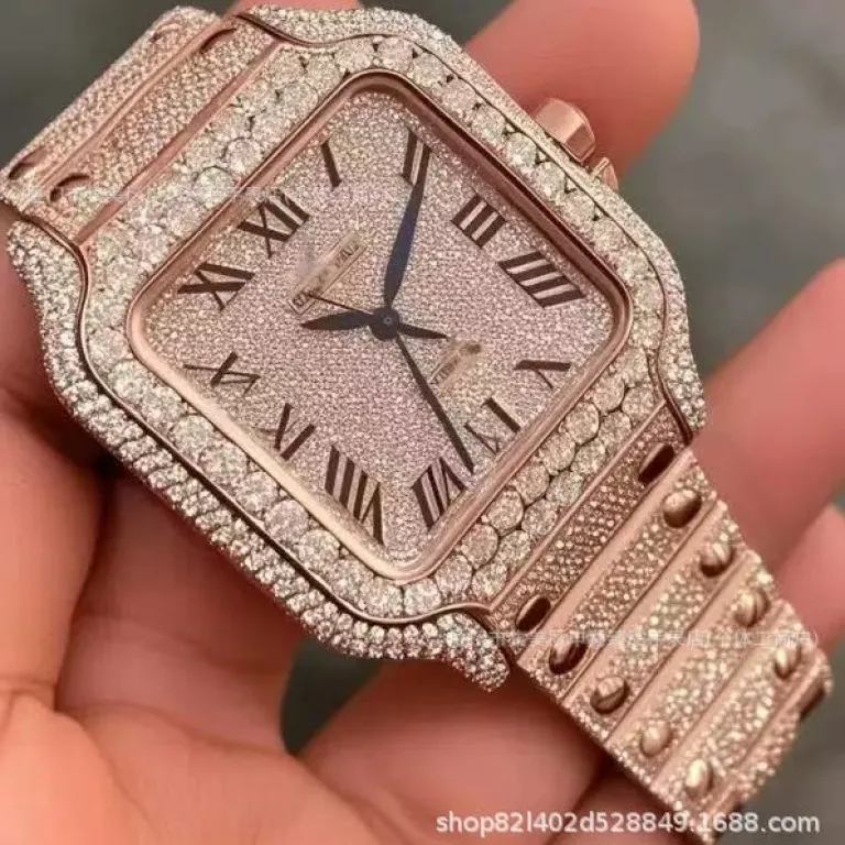 2025 ساعت مردانه باکیفیت تمام الماس AP، پرفروش در Dunhuang و AliExpress، شیک و مد روز، موتور کوارتز، عرضه مستقیم از کارخانه