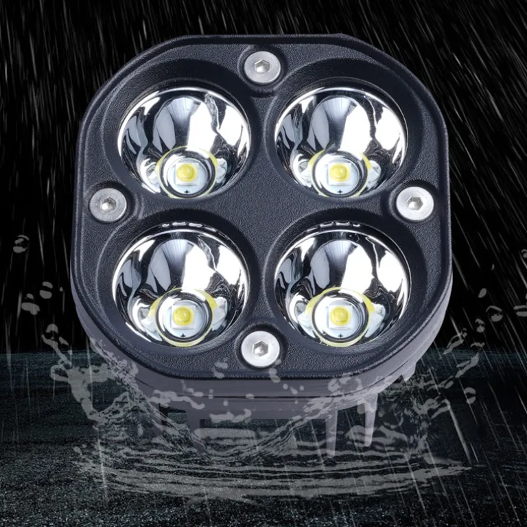 چراغ جلو LED چهارچشمی موتورسیکلت، چراغ کار چهاربرگ، چراغ جلوی ضدآب قابل تغییر برای موتورسیکلت برقی و آفرود
