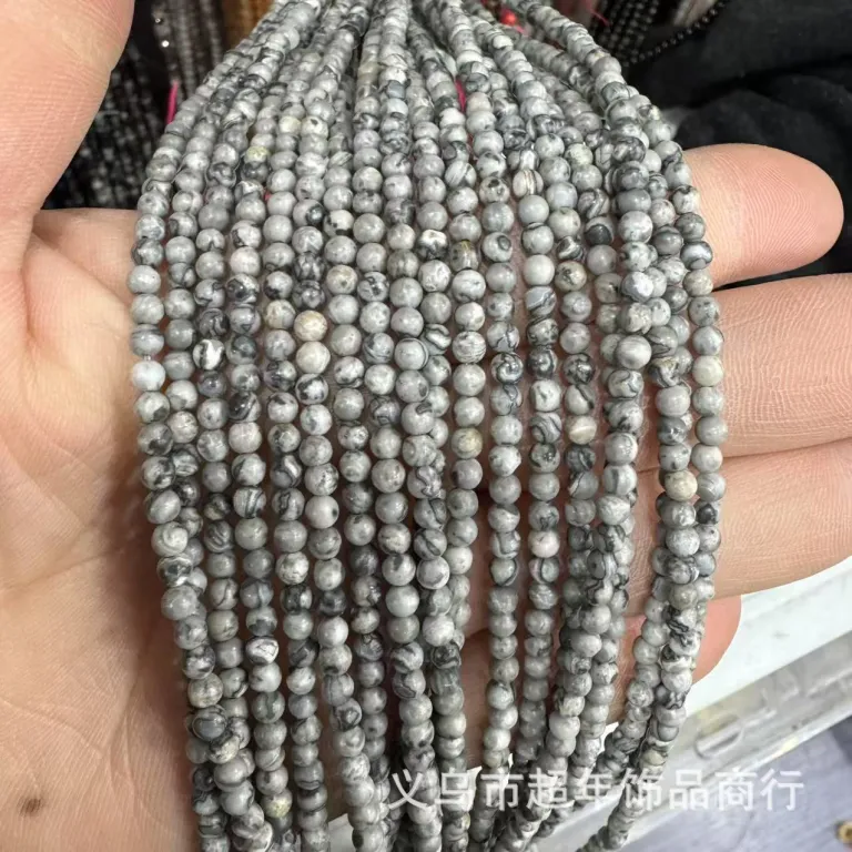 2mm3mm4mm مهره‌های گرد کوچک سنگ طبیعی، لوازم جانبی زیورآلات، آمیتیست، آونتورین سبز، تورمالین، مهره‌های DIY عمده