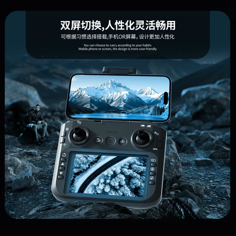 پهپاد اسباب‌بازی با کنترل از راه دور، بازگشت خودکار GPS، دوربین HD، نمایشگر روی ریموت، اجتناب از مانع و کنترل‌کننده سرعت الکترونیکی Z104