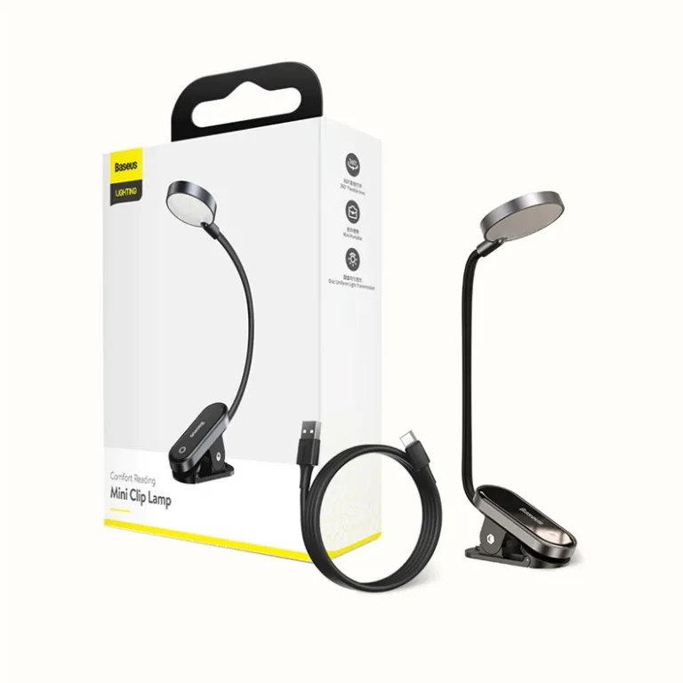 چراغ مطالعه رومیزی گیره‌دار شارژی USB قابل استفاده برای Baseus YuanYue مخصوص اتاق خواب و کودکان