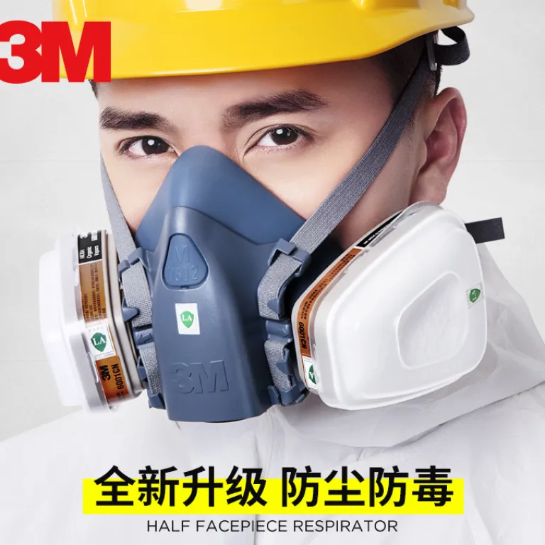 3M7502 ماسک ضد گاز سیلیکونی مخصوص رنگ‌پاشی، گازهای شیمیایی، سموم کشاورزی و گرد و غبار با فیلتر کربن فعال خانگی