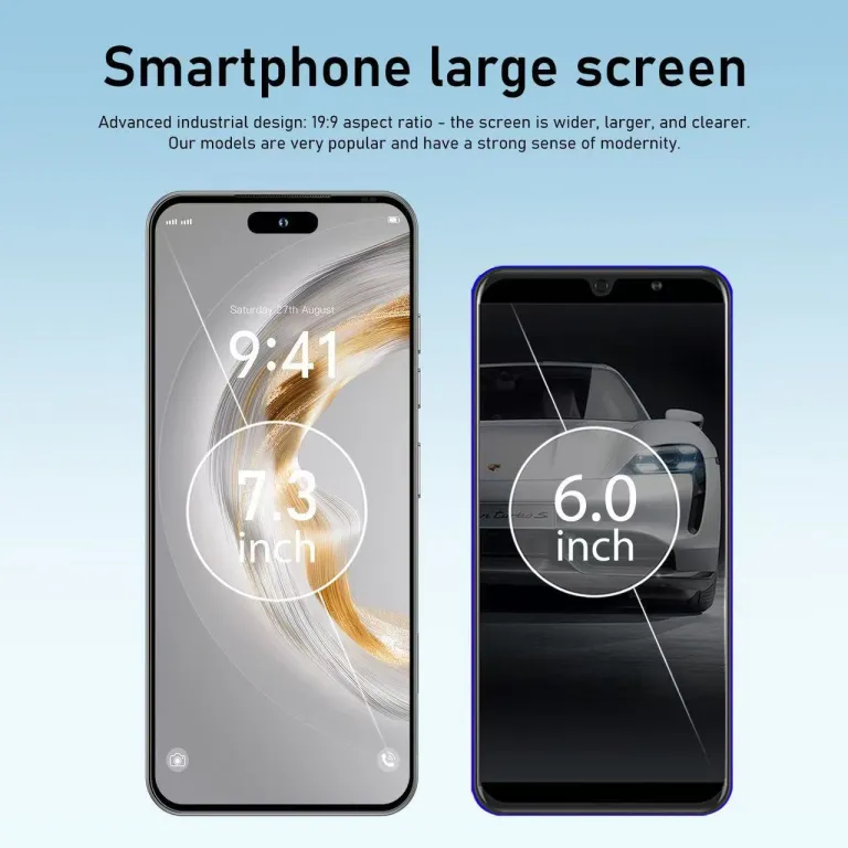 گوشی موبایل تمام‌صفحه پرفروش i17PROMAX با حافظه بزرگ 16G+1TB، دوربین سه‌گانه باکیفیت 8000mAh و باتری بادوام