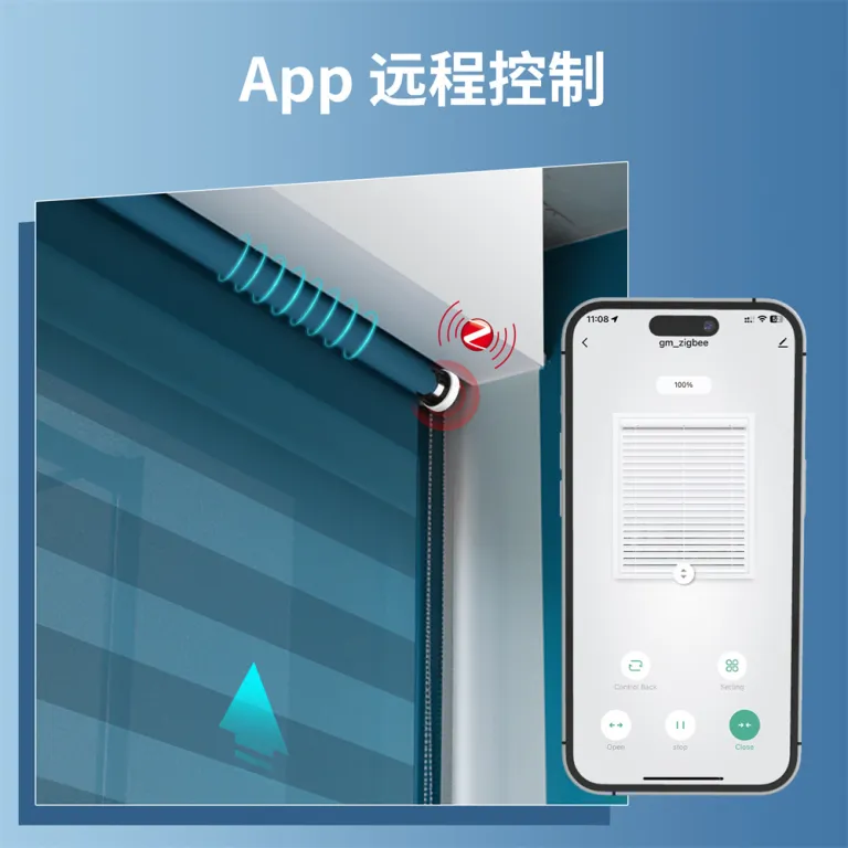 موتور پرده هوشمند Zigbee Tuya 25 کنترل از راه دور و زمان‌بندی با اپلیکیشن برای موتور کرکره برقی