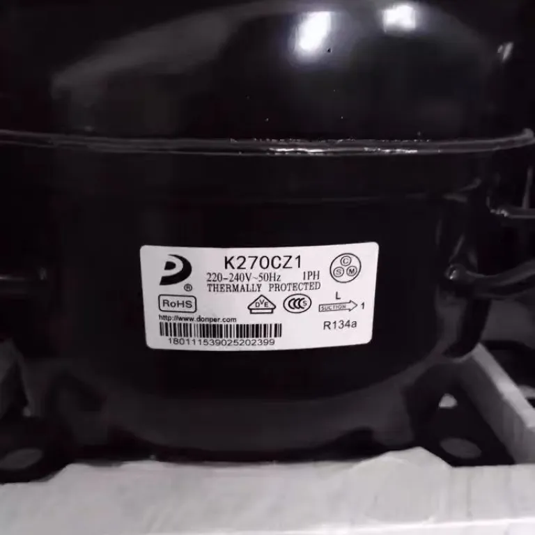 کمپرسور نو دانگبی مخصوص یخچال فریزر و ویترین R600a کمپرسور A120S100S118K270k375