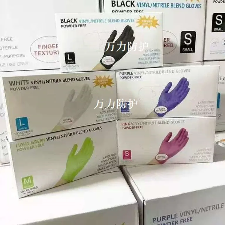 دستکش ضخیم نیتریل لاتکس PVC مخصوص مواد غذایی مناسب شیرینیپزی، زیبایی و تتو یکبارمصرف ضدروغن و ضدآب