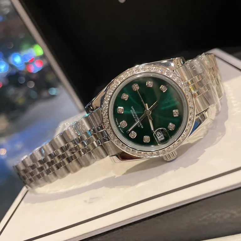ساعت زنانه رولکس اویستر پرپچوال دیت جاست 31MM کوارتز سوئیسی سری دیت جاست سبز زیتونی