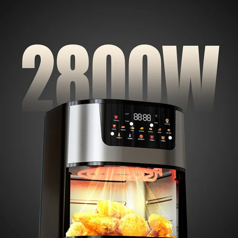 سرخ‌کن بدون روغن Airfryer 15L با ظرفیت بالا، چندکاره خانگی از جنس استیل ضدزنگ، مجهز به پنجره دید و المنت حرارتی بالا و پایین