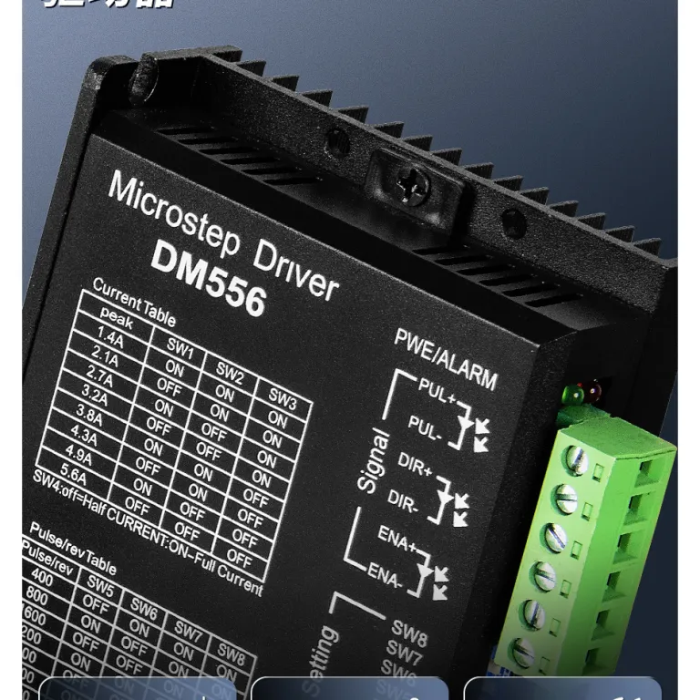درایور موجود در انبار کارخانه DM556 کنترل دیجیتال DSP 42/57 درایور موتور پله‌ای موتور DC