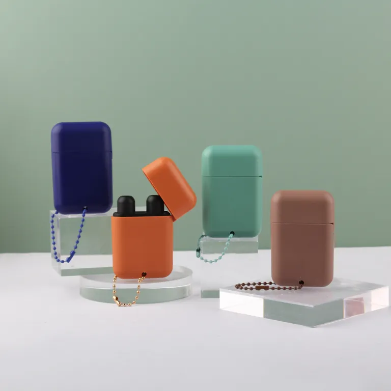 سفارشی‌سازی چوب بینی 1.8ml*2 بسته‌بندی چوب بینی دو سوراخه با درب لولایی، بطری استنشاقی با سوراخ، قابل اتصال بند، لوله خالی چوب بینی