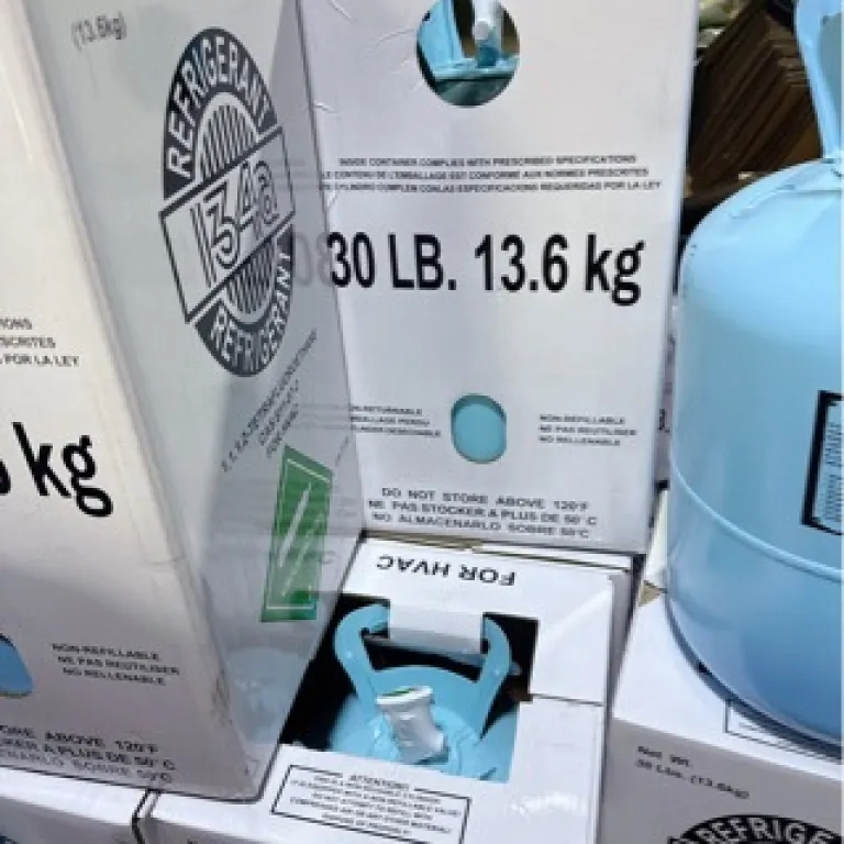 R134a مبرد کولر خودرو بسته‌بندی انگلیسی منبع کارخانه عمده فروشی ارسال رایگان R134a