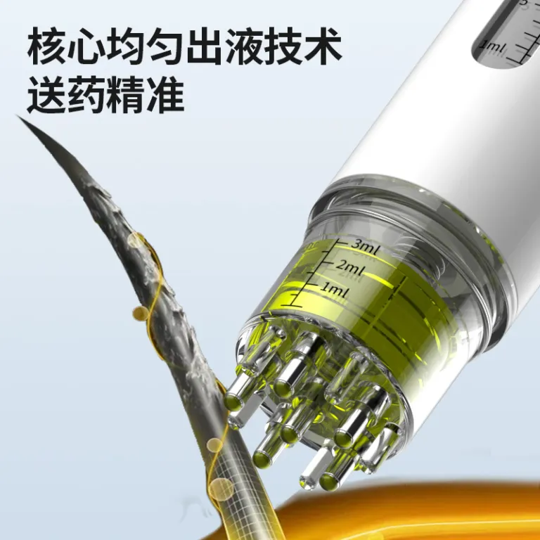 دستگاه مالش محلول ماینوکسیدیل روی پوست سر 15ml، ظرفیت بالا، قابل حمل، دستگاه مالش غلتکی توپی با روغن تقویت‌کننده مو و محلول مغذی و شانه ماساژور