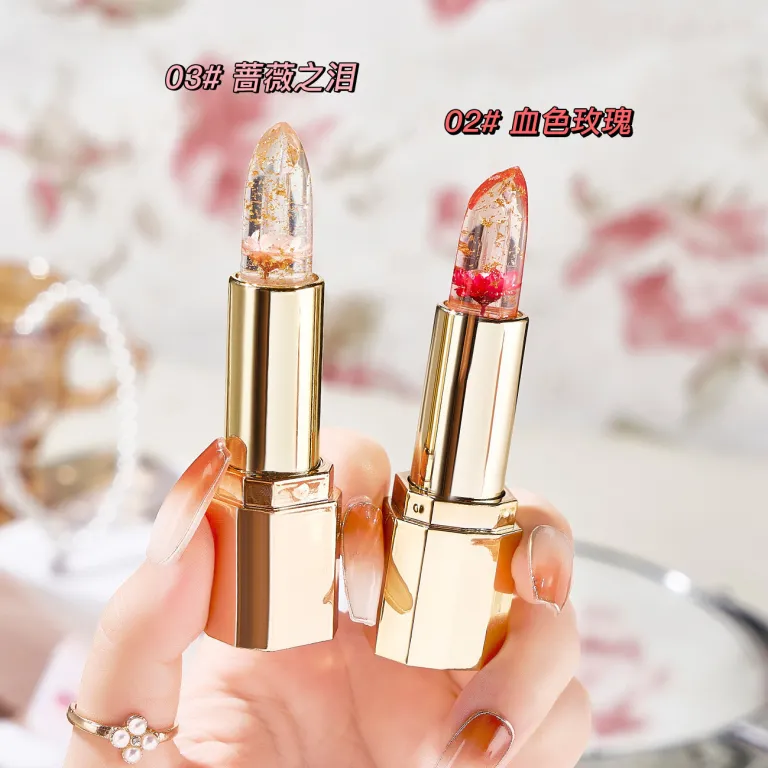 رژ لب تغییر رنگ ژله‌ای گلبرگ دیجیفولون مرطوب‌کننده ترمیم‌کننده لب‌های ترک‌خورده بدون رنگ پریدگی و بدون انتقال