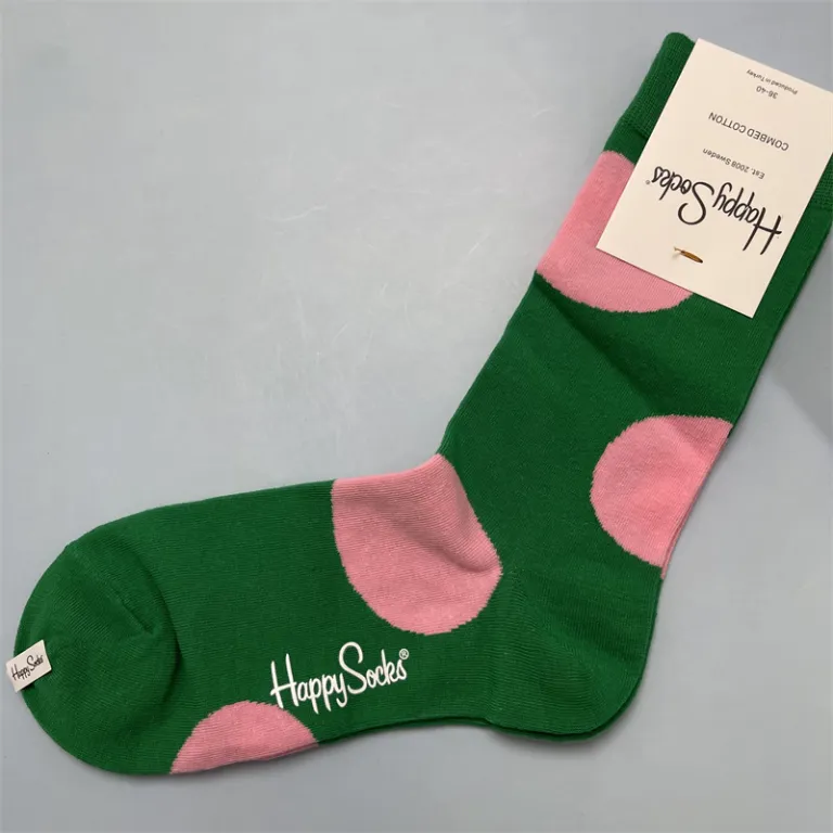 جوراب زنانه رنگارنگ HappySocks طرح کارتونی بامزه مدل اینستاگرامی نیمه‌ساقه بیرونی خیابانی