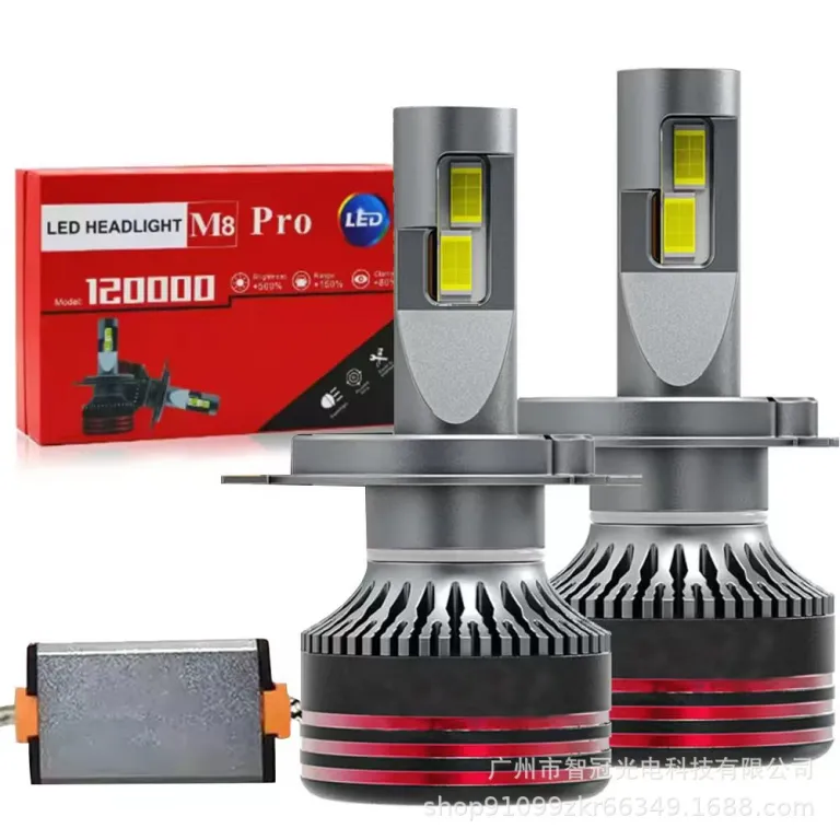لامپ LED خودرو مدل M8Pro 6000k فوق پرنور و متمرکز h7 h4h11 ارسال مستقیم از تولیدکننده