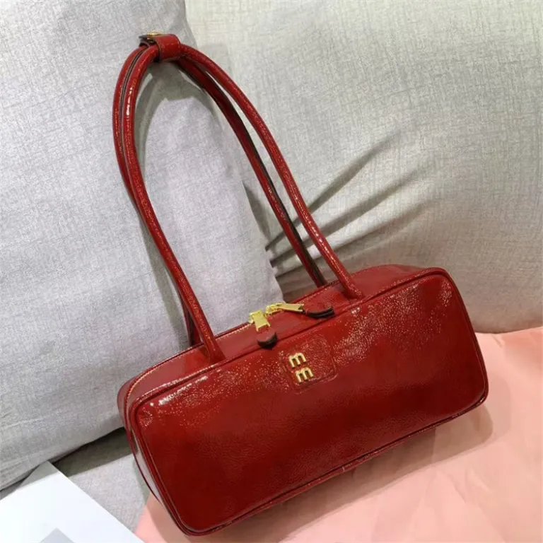 کیف بولینگ دسته بلند چرم واکس براق جدید پاییز و زمستان میو به سبک رترو و مد روز کیف دوشی و دستی زنانه
