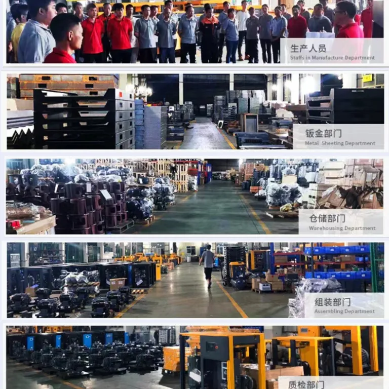 7.5kw کمپرسور هوای اسکرو 15KW22KW37KW پمپ باد با درایو فرکانس متغیر آهنربای دائم، کمپرسور هوای کوچک کم‌صدا