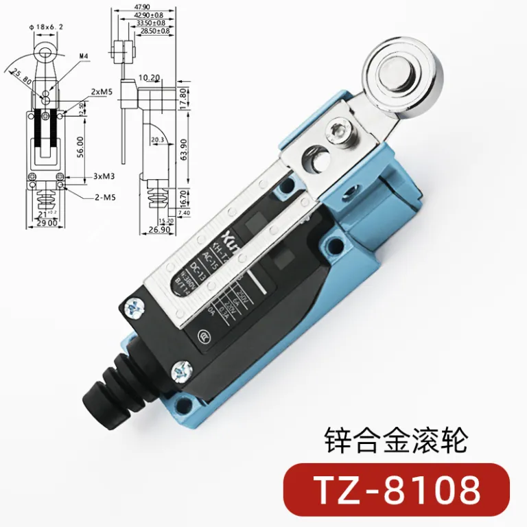 ME-8108 کلید محدودکننده خودبازگشت میکروسوئیچ تماسی محدودکننده TZ-8101 کلید مسیر