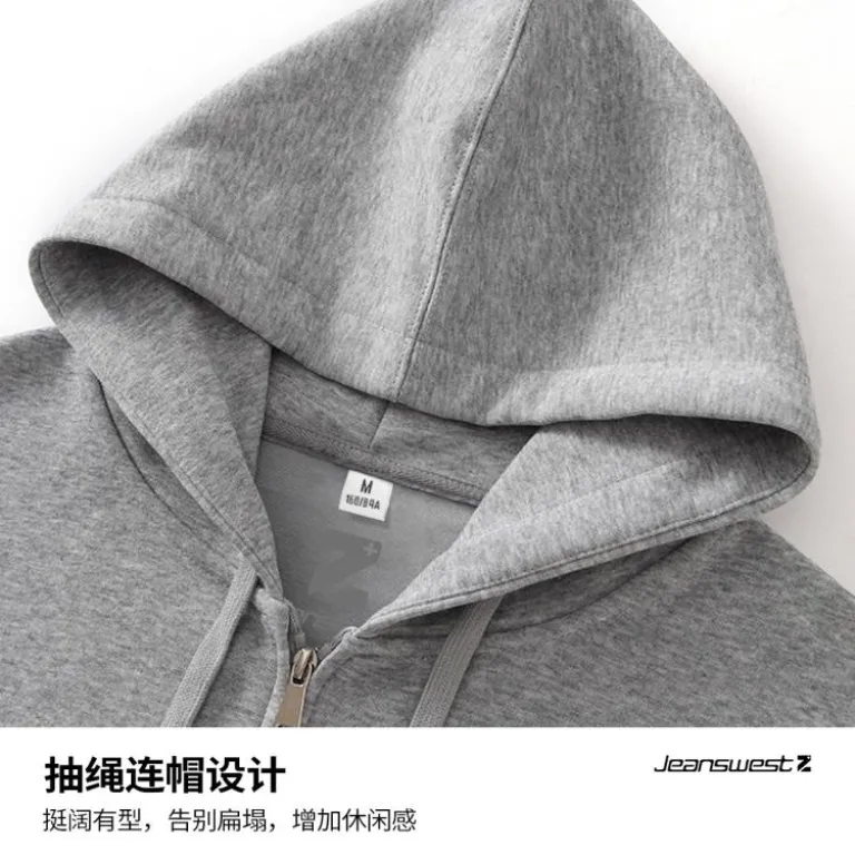 هودی کلاه‌دار آمریکایی برند Jeanswest Z+ مردانه پاییز و زمستان، استایل cleanfit با کیفیت بالا برای نوجوانان