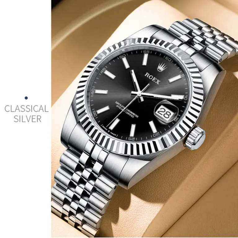 ساعت مردانه اتوماتیک رولکس طرح Datejust بند استیل ضدآب کلاسیک مجلسی