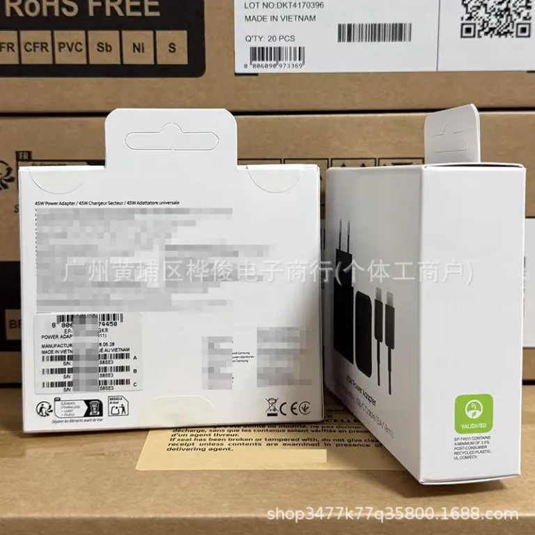 شارژر سامسونگ PD45W سازگار با Samsung، شارژر سریع استاندارد کره KC، کابل شارژ سریع 5A