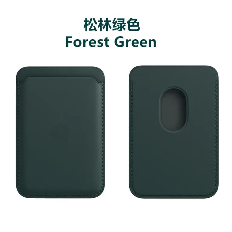 کیف کارت چرم PU مگ‌سیف با آهنربای قوی مناسب اپل 16Pro کیف کارت قاب گوشی iPhone17 جا کارتی مگنتی