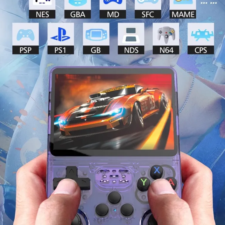 کنسول بازی جدید R36S کنسول دستی با کیفیت تصویر بالا 3D دارای دو جوی‌استیک، شبیه‌ساز GBA و آرکید، بازی King of Fighters