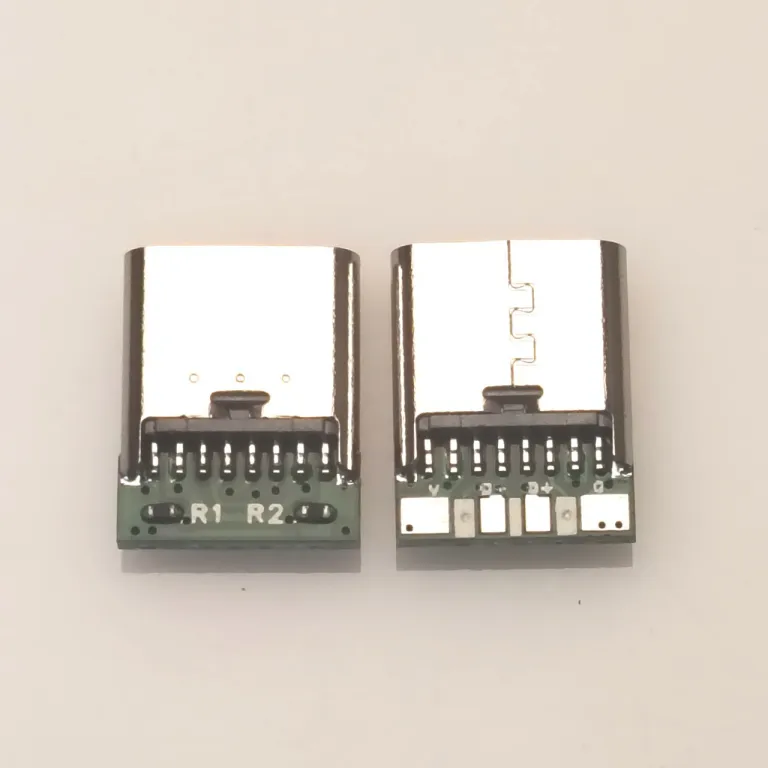 TYPE C 6/16pin مادربورد دوگانه 5.1kΩ مقاومت پایین‌کش 2/4/6 پد لحیم‌کاری 10.0mm