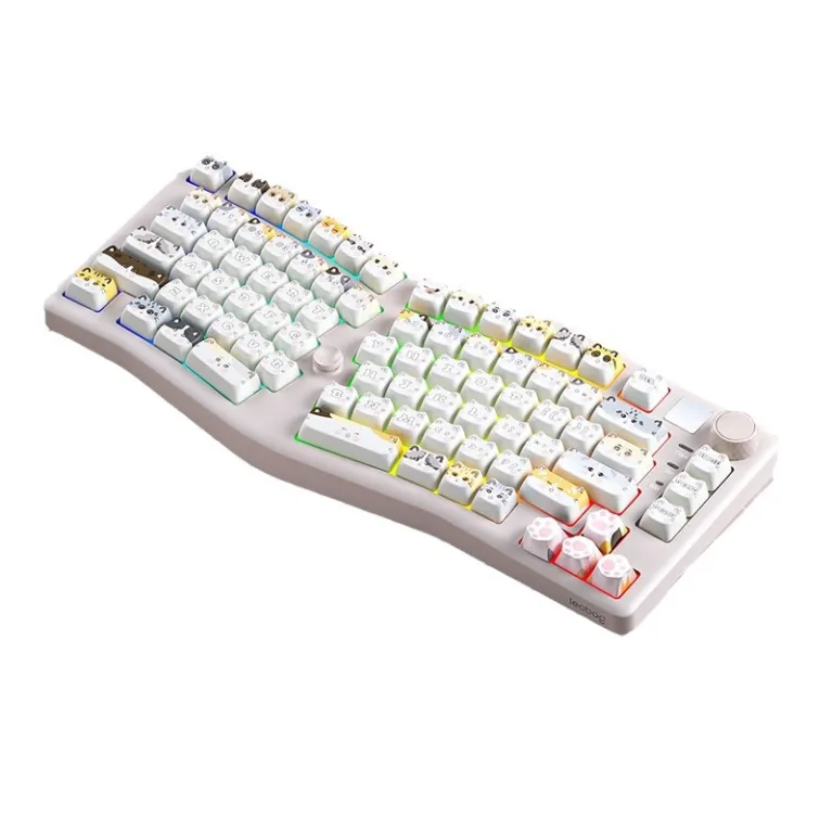 کیبورد مکانیکی آلیس LEOBOG A75 با قابلیت تعویض گرم، RGB، سفارشی‌سازی شده برای بازی و کارهای اداری و تبلت، ساختار TOP