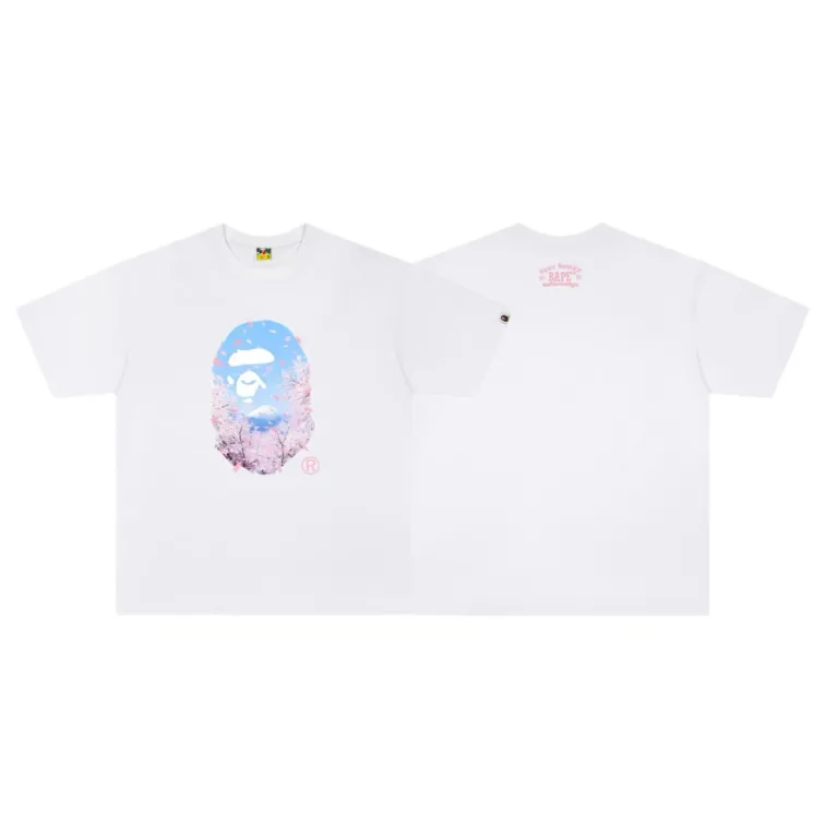 تی‌شرت BAPE تابستانی طرح سر میمون استتاری مردانه و زنانه استایل ژاپنی موجودی عمده