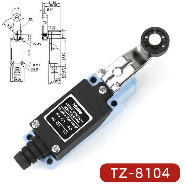ME-8108 کلید محدودکننده خودبازگشت میکروسوئیچ تماسی محدودکننده TZ-8101 کلید مسیر
