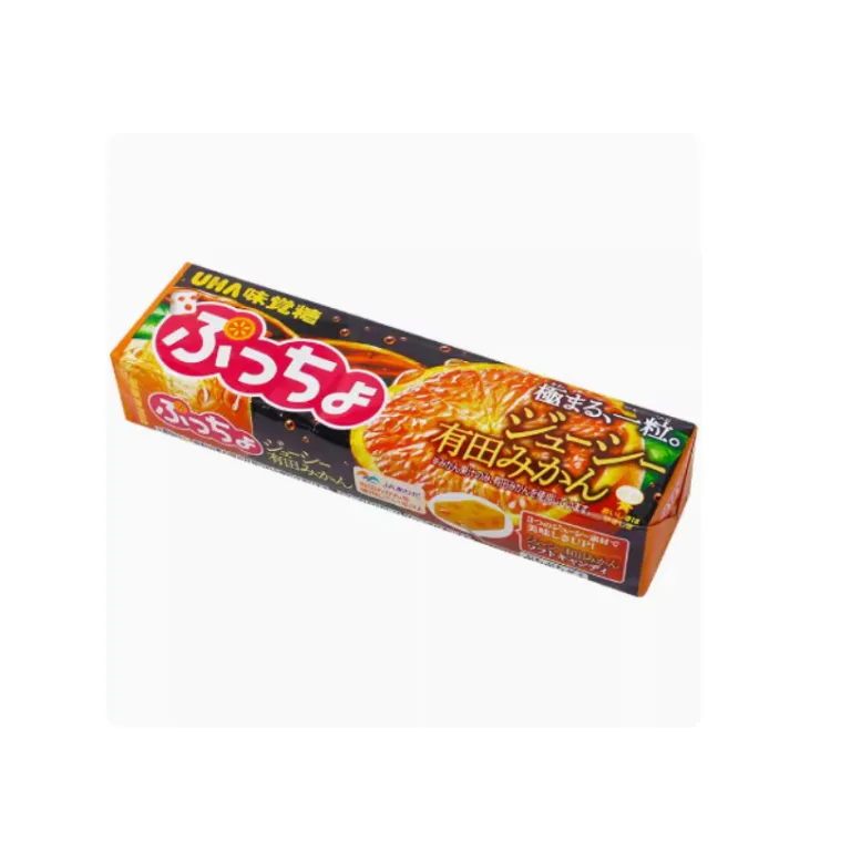 آبنبات ژلهای نرم با طعم میوه و مغزدار UHA ژاپن، بسته نواری 50g، آبنبات نوشابهای، مروارید، چای شیر