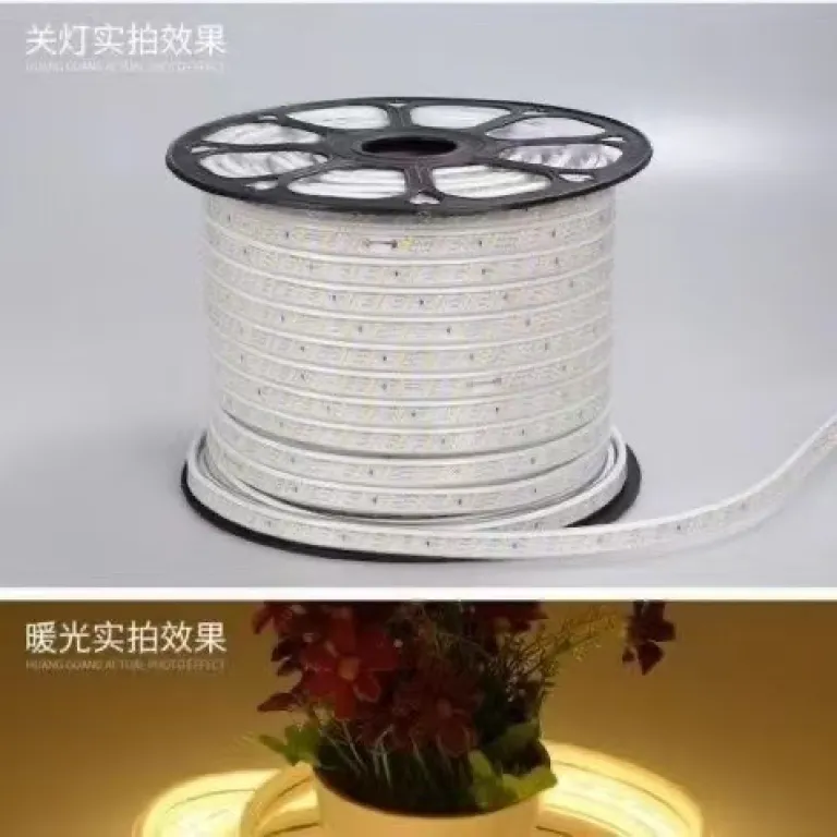 نوار LED فشار قوی 220V ضدآب بیرونی برای تونل و پل، نوار مهندسی روشن و ضدآب انعطاف‌پذیر