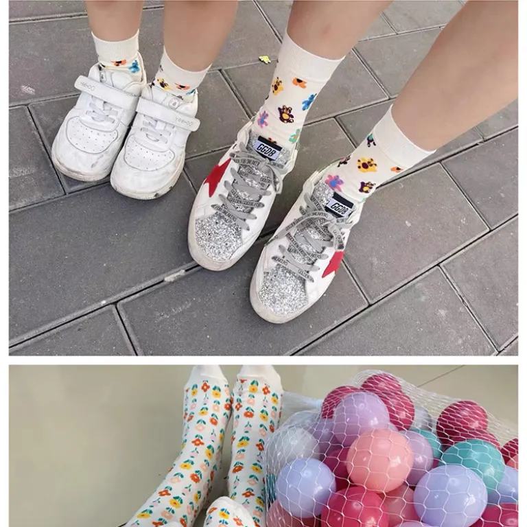 جوراب بچگانه HappySocks طرح کارتونی ساق متوسط مدل هایپی مناسب دختر و پسر برای استفاده بیرون از منزل طرح بامزه عمده و خانوادگی