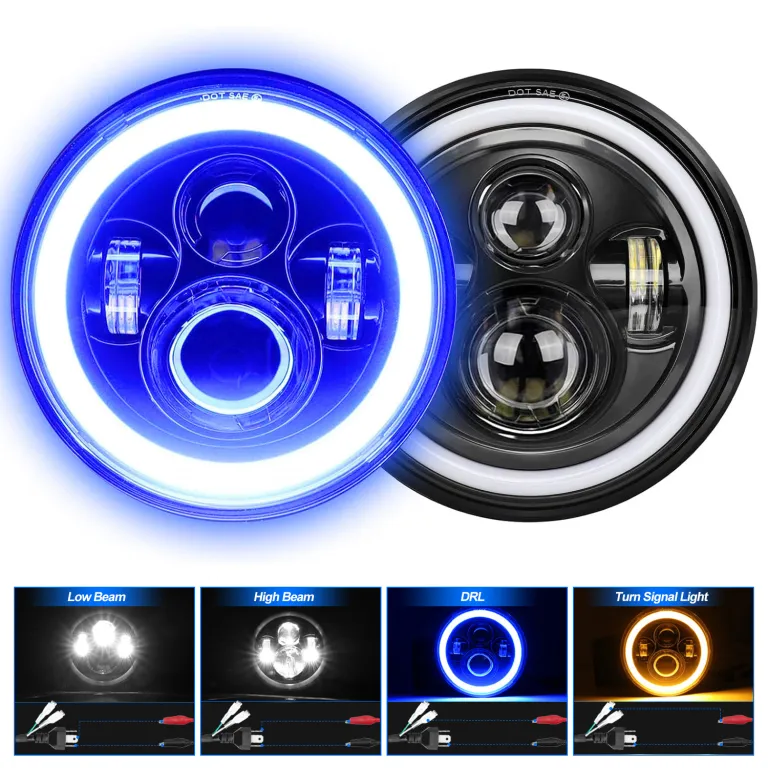 چراغ جلو 7 اینچی جیپ رانگلر، چراغ LED پرقدرت خودرو و موتورسیکلت، مناسب آفرود و تغییر ظاهر