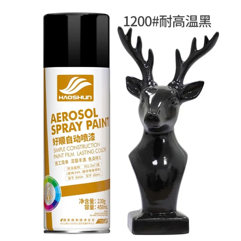 اسپری رنگ 450ml هاوشون ضدزنگ فلز در رنگ‌های مشکی سفید قرمز برای مصارف خانگی و تغییر رنگ خودرو