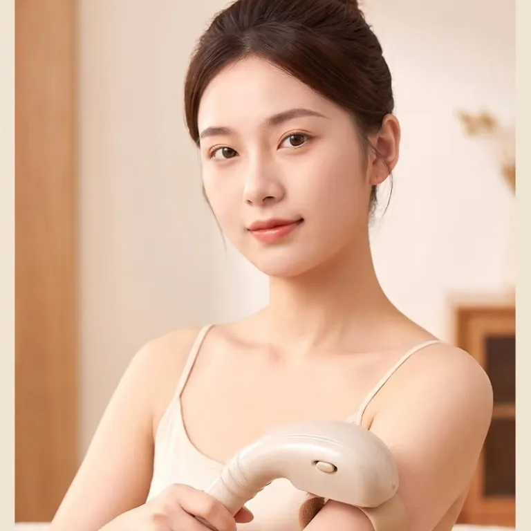 ماساژور دسته‌بلند اسب دریایی کراس‌بردر برای عضله ذوزنقه‌ای، دستگاه ورزدهنده شانه و گردن با طراحی بیونیک و دو سر ماساژ