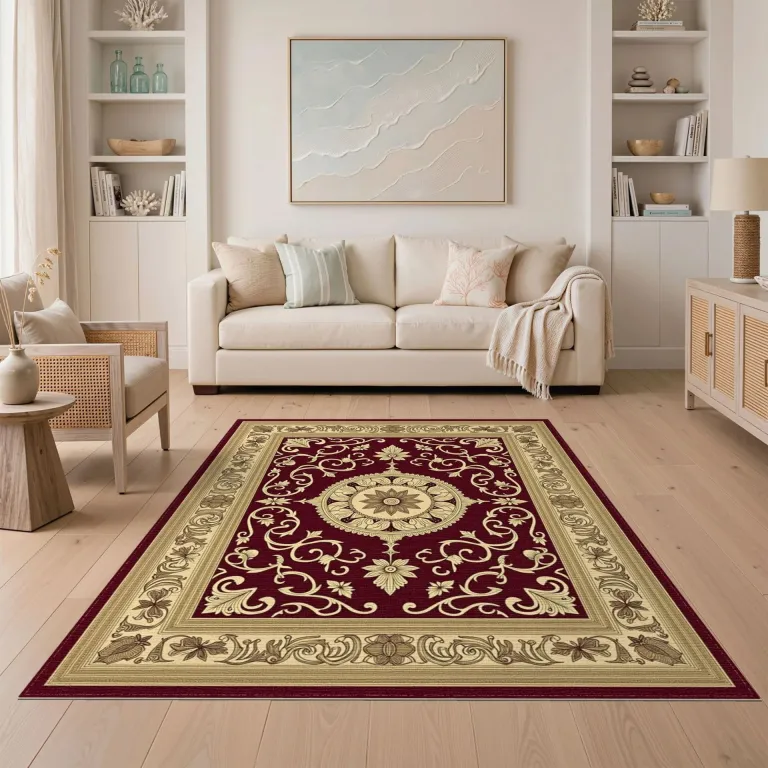 فرش قومیتی وینتیج آمازون کراسبوردر برای اتاق خواب، نشیمن و مبل، فرش تمام‌پوش، مقاوم در برابر لک و آسان برای نگهداری، موجود در انبار