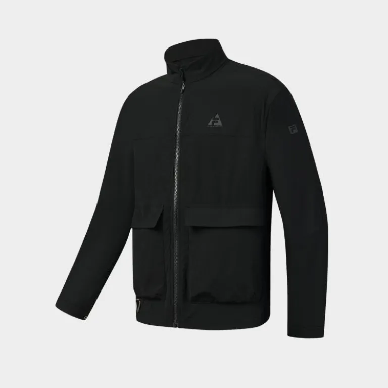 کاپشن ورزشی فضای باز FILA مردانه، ساده و راحتی، یقه‌ایستاده با کشسانی متوسط، مناسب استفاده روزمره