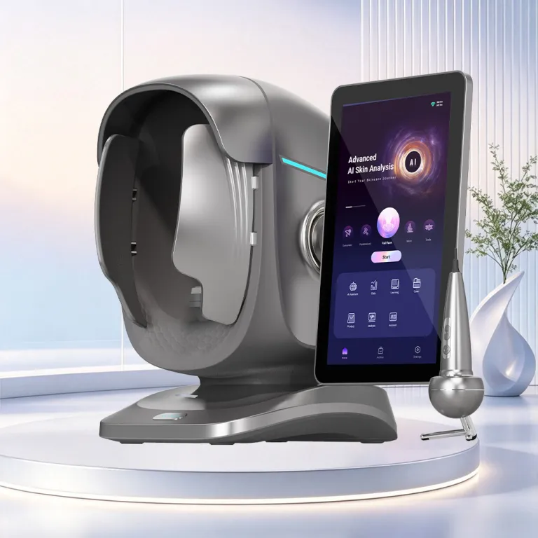 دستگاه آنالیز هوشمند پوست X3pro Xingce برون‌مرزی، آینه جادویی آنالیز UV، رطوبت و طیف سنجی پوست سر و صورت