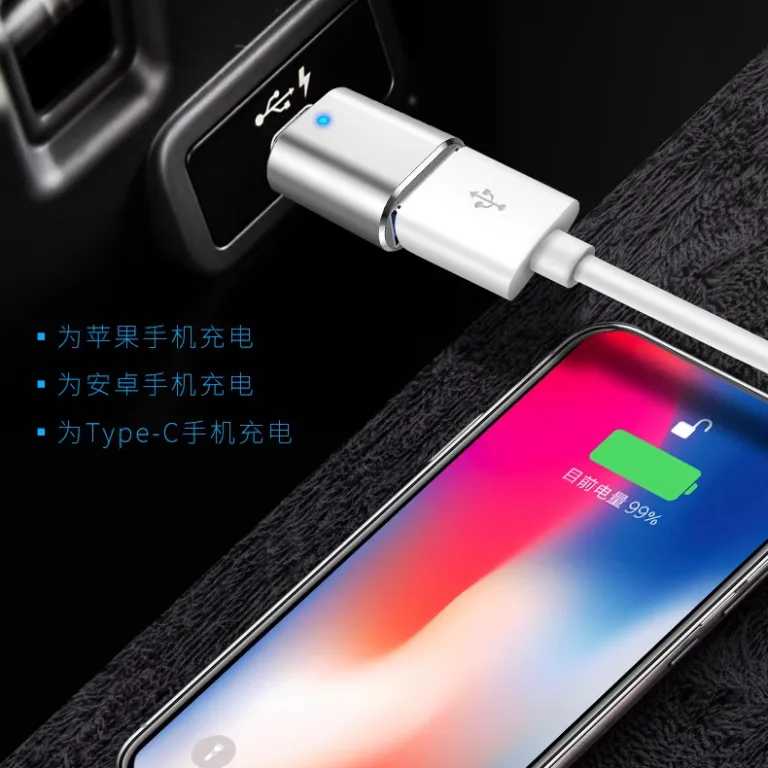 مبدل تایپ سی OTG برای گوشی، فلش مموری و کارت خوان با نشانگر LED usb3.05g