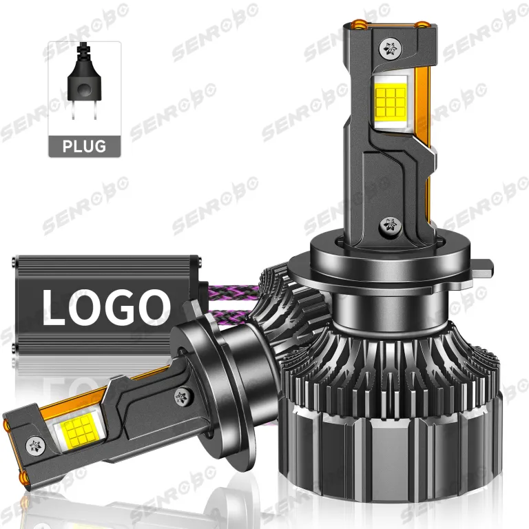 چراغ LED خودرو پرقدرت سه‌لوله مسی K26 190W H1 H4 H7 H11 9005 یکپارچه نور بالا و پایین