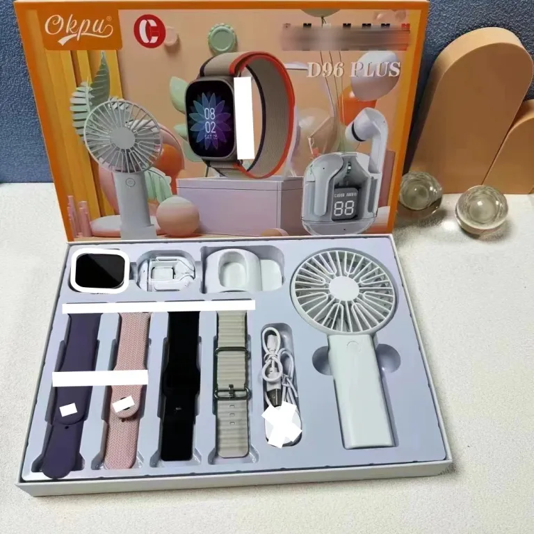 D96plus ساعت هوشمند مردانه چندکاره با سنجش ضربان قلب و باتری بادوام، مناسب بانوان، دارای فن Smart Watch